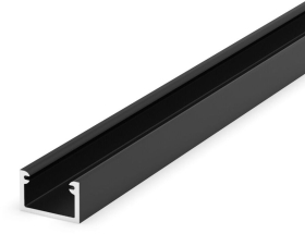 1 Metre Recessed/Surface Black Thin LED Profile P4-2 (11mm x 7mm)