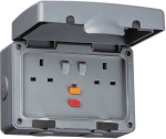 This is a Knightsbridge IP Rated Sockets & Switch Boxes