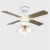 MiniSun Hawker 36” Ceiling Fan with Lights Wood and White