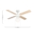 MiniSun Nimrod 42” Ceiling Fan with Light Wood and White