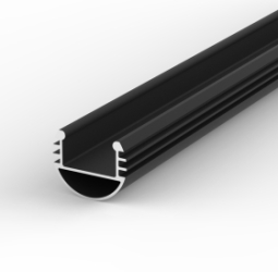 2 Metre Circular Black LED Profile P8 (14.6mm x 13.4mm)