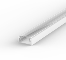 2 Metre Recessed/Surface White LED Profile P4 (15mm x 7mm) C/W Clear Cover