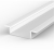 2 Metre Wide Recessed White LED Profile P14 (10.65mm x 30.8mm)
