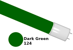 2ft Dark Green (124) Coloured Sleeve for LED Tubes (32mm Dia)