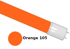 4ft Orange (105) Coloured Sleeve for LED Tubes (32mm Dia)