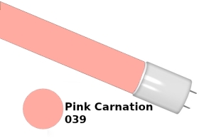 5ft Pink Carnation (039) Coloured Sleeve for LED Tubes (32mm Dia)