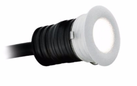 All LED 16mm Dia. 1 Watt IP44 LED Marker Light (Warm White - White Finish)