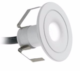 All LED 30mm Dia. 1 Watt IP44 LED Marker Light (Cool White - White Finish)