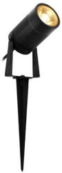 All LED 5W 220-240V IP65 Black LED Spike Light Warm White Supplied with 6 Coloured Filters