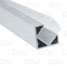 All LED ALL LED 2m 45ø Angled Profile White Finish RAL9016