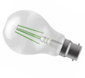 Bell Lighting 4W LED Coloured Filament GLS - BC, Green