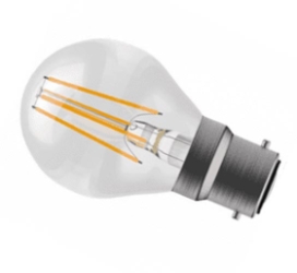 Bell Lighting 4W LED Filament Clear Round - BC, 2700K