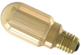 Calex Tubular E27 3.5W Dimmable LED Very Warm White with Gold Finish