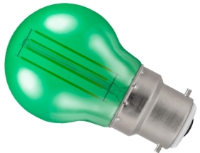 Crompton 4.5W BC Round LED Filament Bulb Green (25 Watt Alternative)