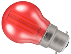 Crompton 4.5W BC Round LED Filament Bulb Red (25 Watt Alternative)