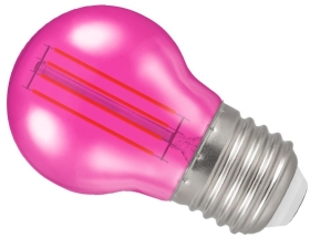 Crompton 4.5W ES Round LED Filament Bulb Pink (25 Watt Alternative)