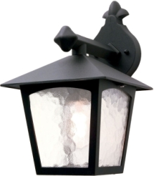 Elstead Lighting Outdoor IP43 E27 York 1 Light Down Wall Lantern in Black