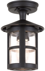 Elstead Lighting Outdoors IP43 E27 Hereford 1 Light Porch Lantern in Black