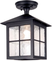Elstead Lighting Outdoors IP43 E27 Winchester 1 Light Porch Lantern in Black