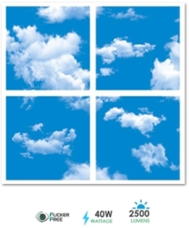 Ener-J 40W 595mm x 595mm (Set of 4) 2D Sky Cloud Panel