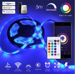 Ener-J IP65 12V (Indoor and Outdoor Use) 5M LED RGB + Warm White + Cool White Dimmable Strip Kit (4 