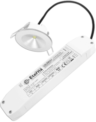 Eterna LED 2W Emergency Downlight with 3 x Bezels