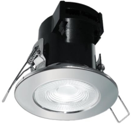Eterna Lighting Eterna IP65 5 WATT Dimmable Fire Rated Polished Chrome LED Downlight (Cool White)