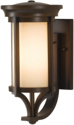 Feiss Outdoors IP44 E27 Merrill 1 Light Small Wall Lantern in Bronze