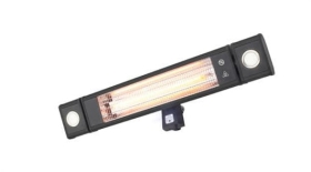 Forum Lighting IP44 1.8KW Blaze Wall Mounted Patio Heater in Black with LED Lights