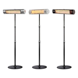 Heat Outdoors 2kW Shadow Ultra Low Glare Patio Heater with Stand, Black