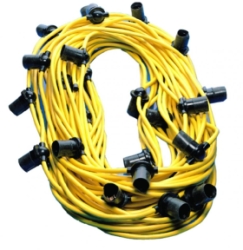 IP44 110V 100m Festoon Cable Complete With Bayonet Cap Holders