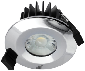Integral Chrome Dimmable LED Downlight 6w IP65 Fire Rated (Cool White - 38 Degree)