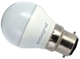 Integral Dimmable LED Frosted Golfball 6.2W BC Warm White (40 Watt Alternative)