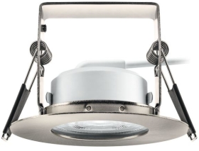 Integral LED 3.8 Watt (Very Warm White) Satin Nickel Round Evofire+ Downlight + Insulation Guard (La