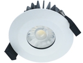 Integral White Dimmable LED Downlight 10w IP65 Fire Rated (Warm White - 60 Degree)