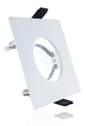 Integral White Evofire Fire Rated Square LED Downlight IP65 With GU10 Lampholder