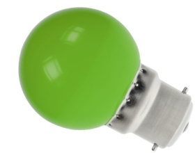 LED Golfball 1.5W BC Green (5 Watt Alternative)