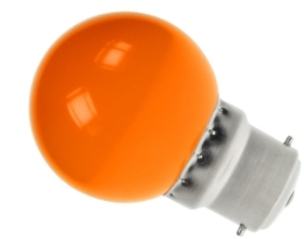 LED Golfball 1.5W BC Orange (5 Watt Alternative)