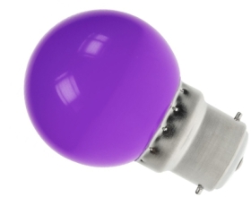 LED Golfball 1.5W BC Purple (5 Watt Alternative)