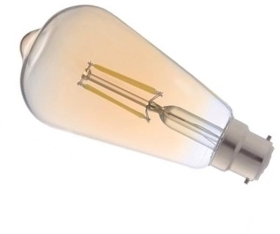 LyvEco 6W Dimmable ST64 Gold Glass B22 LED Filament Bulb Very Warm White (50W Equivalent)