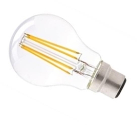 LyvEco 8W Dimmable Clear GLS Filament LED B22 Very Warm White (75W Equiv)