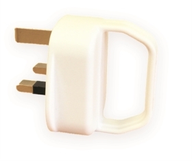 Lyvia White Plastic Pull Plug (13A) with Handle