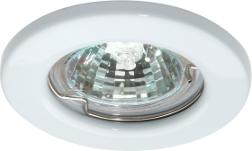 This is a White finish light fitting that has a diameter of 60mm and takes a 2 Pin light bulb