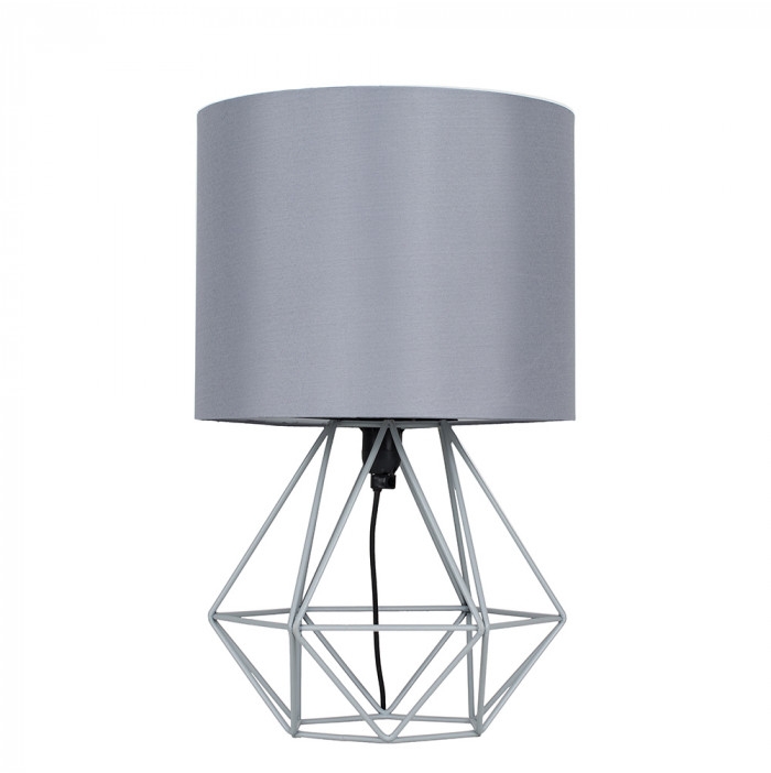 Minisun Angus Geometric Base Table Lamp, Angus Geometric Table Lamp With Black Shade