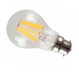 MiniSun B22 6W Clear LED Filament GLS Bulb in Very Warm White