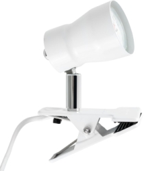 MiniSun Daylight Clip-On Desk Lamp with White Painted Gloss Finish