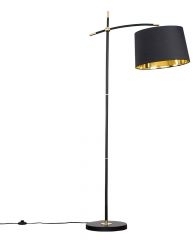 MiniSun ICONIC Hensley Black / Brass Floor Lamp
