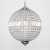 MiniSun Iconic Chrome Mancunia K9 Crystal Globe Ceiling Light