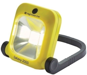 NightSearcher Galaxy 2000 Lightweight Rechargeable LED Floodlight IP54 + 230V AC and Vehicle Charger