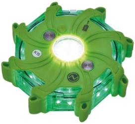 NightSearcher Pulsar Pro Rechargeable Single Hazard Warning Light Green